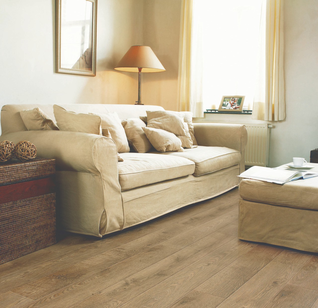 Ламинат Quick Step Perspective 4 Дуб Матовый промасленный UF312-2 фото в интерьере